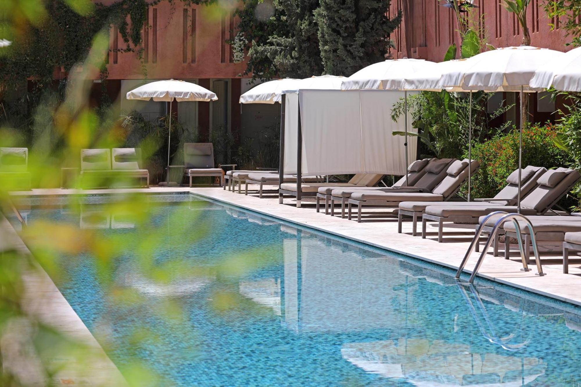 Готель Kenzi Club Agdal Medina Lahebichate Екстер'єр фото The swimming pool at the hotel