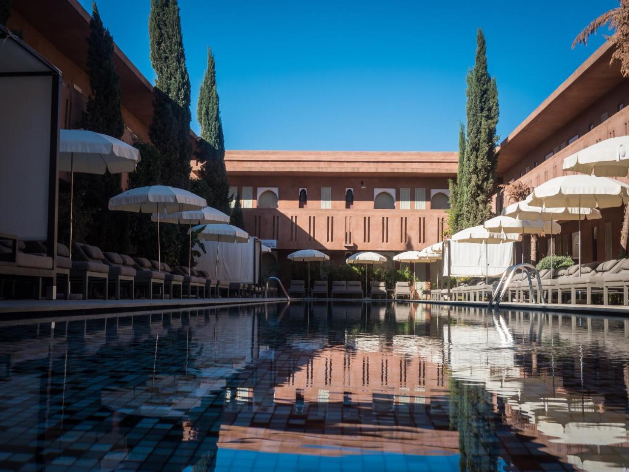 Готель Kenzi Club Agdal Medina Lahebichate Екстер'єр фото The pool at the hotel